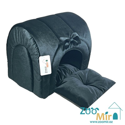 Zoomir “Velvet Black”, модель "Туннель с боковой дверью" , для мелких пород собак и кошек, 40х30х34 см