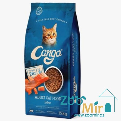 Cangо, сухой корм для взрослых кошек со вкусом лосося, 15 кг (цена за 1 мешок)