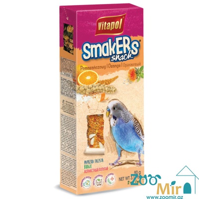 Vitapol Smakers Snack, лакомство для волнистых попугаев оранжевый, 2 шт., 90 гр