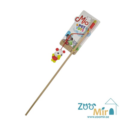 Kİ, игрушка дразнилка, удочка с игрушкой в виде мышки на веревке (выпускается в разных цветах ) (цена за 1 игрушку)