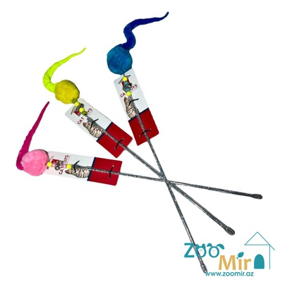 Nunbell, игрушка дразнилка, удочка с колокольчиком, 40 см (выпускается в разных цветах)(цена за 1 дразнилку)