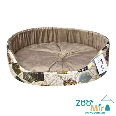 ZooMir, модель лежаки "Матрешка" для мелких пород щенков и котят, 47х36х12 см (размер M)(цвет: кофейный)