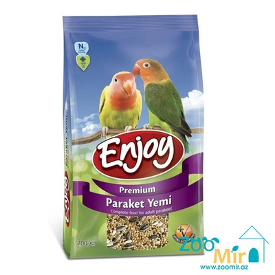 Enjoy Premium, сбалансированная зерновая смесь для ежедневного кормления, корм для средних попугаев, 700 гр. ( цена за 1 пакет)