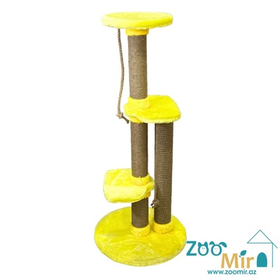 Zoomir "Sweet Home 4", домик когтеточка для котят и кошек, 118х50х50 см (цвет: желтый)
