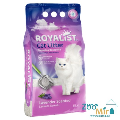 Royalist, натуральный комкающийся наполнитель с ароматом лаванды, для кошек, 5 л