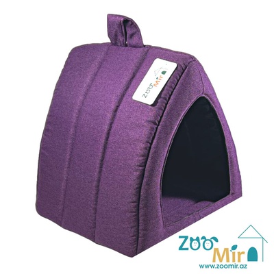 ZooMir "Violet", модель "Шалаш"  домик для мелких пород собак и кошек, 35х33х34 см