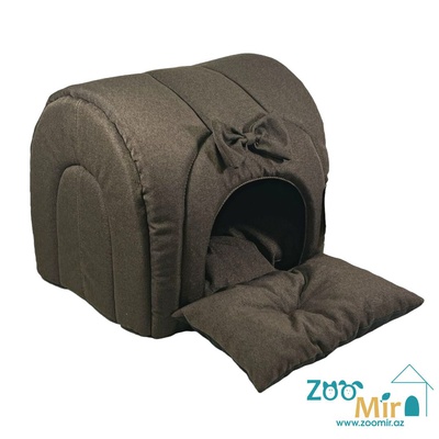 Zoomir “ Dark Brown”, модель "Туннель с боковой дверью" , для мелких пород собак и кошек, 40х30х34 см