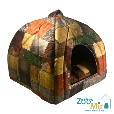 Zoomir, модель "Купол", домик для мелких пород собак и кошек, 40х35х34 см (цвет: коричневый 1)