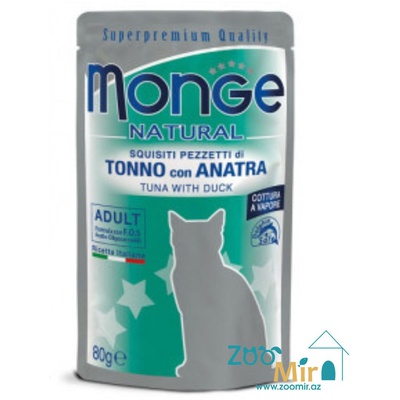 Monge Natural Adult Tuna with Duck, влажный корм для взрослых кошек с тунцом и уткой, 80 гр