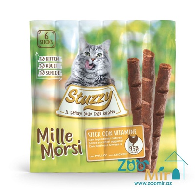 Stuzzy Mille Morsi, лакомство для кошек - палочки курицей, 5 гр, (цена за 1 палочку)