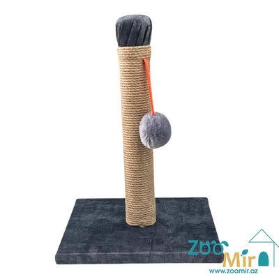 Zoomir, когтеточка с квадратным основанием, для котят и кошек, 42х30х30 см (размер S)(цвет: серый графита ВВ)