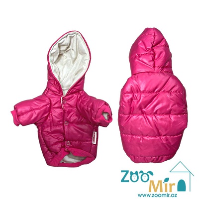 Tu, модель "Pink 2", куртка-дожевик для собак мини пород, до 3 кг (размер M)