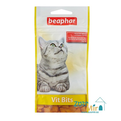 Beaphar Vit Bits, лакомство для кошек, подушечки с витаминной пасто, 35 гр