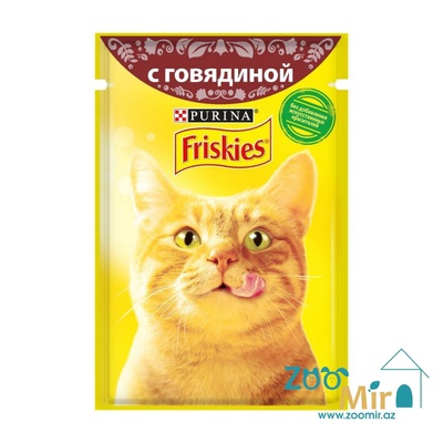Friskies, влажный корм для кошек c говядиной, 85 гр