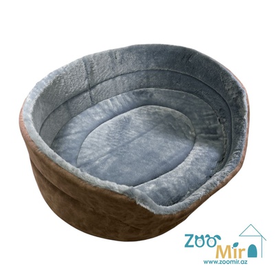 Zoomir "Gray Brown" модель лежак круглый для средних и крупных пород собак, 80х65х29 см (размер XL)