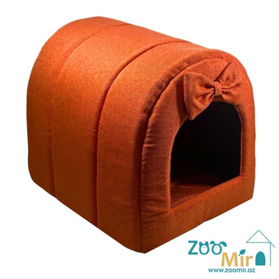 Zoomir, модель "Туннель-Домик" , для мелких пород собак и кошек, 37х34х30 см (цвет: оранжевый)