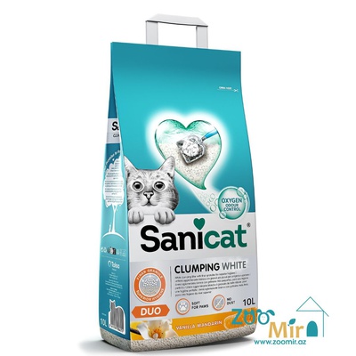 Sanicat Clumping White Duo, комкующийся наполнитель, 10 л.