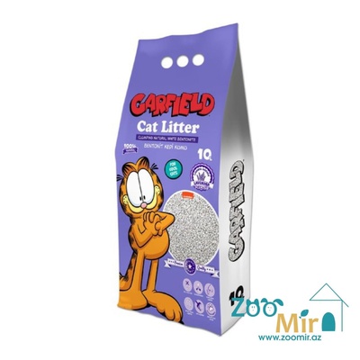 Garfield Cat Litter, натуральный комкующийся наполнитель с ароматом лаванды, для кошек, 10 л