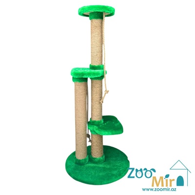 Zoomir "Sweet Home 4", домик когтеточка для котят и кошек, 118х50х50 см (цвет: зеленый)