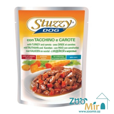 Stuzzy, влажный корм для собак с индейкой с морковью, 100 гр