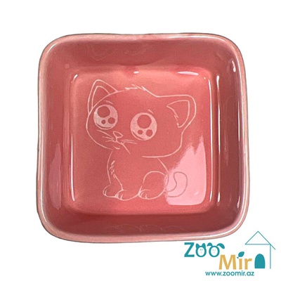 ZooMir, керамическая миска для котят, 8.5х9см (цвет розовый)