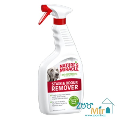 Nature's Miracle Dog Stain & Odour Remover Bio-Enzymatic Formula, универсальный уничтожитель пятен и запахов для собак с био-энзимной формулой, 709 мл