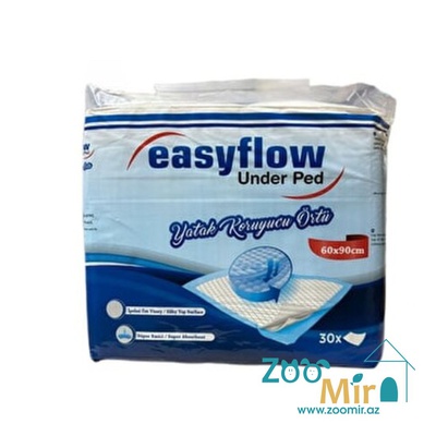 Easy Flow, впитывающие одноразовые пеленки, для собак и кошек (60х90 см, 30 шт)