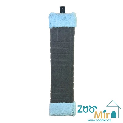 ZooMir, прямоугольная ковровая настенная когтеточка, 46х11х2.5 см (цвет: серый)