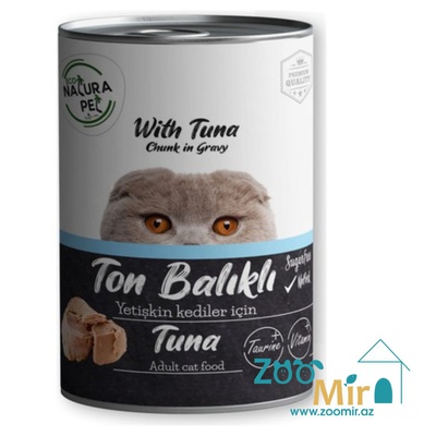 NaturatPet, консервы для взрослых кошек с тунцом в соусе, 400 гр