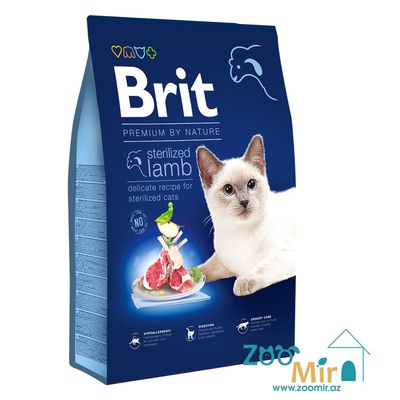 Brit Premium by Nature Cat Sterilized Lamb, сухой корм для стерилизованных кошек и кастрированных котов с ягненком, на развес (цена за 1 кг)