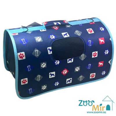 Nunbell, сумка-переноска для мелких пород собак и кошек, 49х25х28 см (Размер M, цвет: синий)