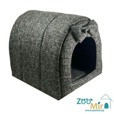 Zoomir, модель "Туннель-Домик" , для мелких пород собак и кошек, 37х34х30 см (цвет: серый 1)