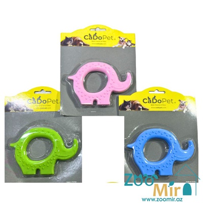 CaDoPet, игрушка жевательная в форме слона из латекса для собак, 12 см (выпускается в разных цветах) (цена за 1 игрушку)