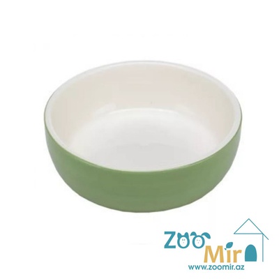 Ferplast Marte, керамическая миска для мелких пород собак и кошек, 0,35 л (зеленый)