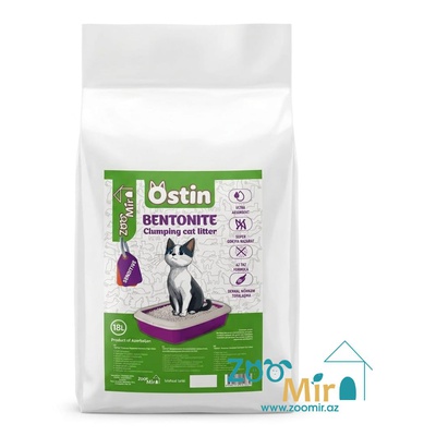Ostin, натуральный комкающийся наполнитель, для кошек, 18 л