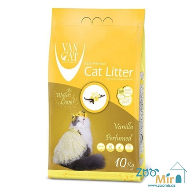Van Cat Natural, натуральный комкующийся наполнитель с ароматом ванили, для кошек, 10 кг