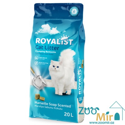 Royalist, натуральный комкающийся наполнитель с ароматом мыла, для кошек, 20 л