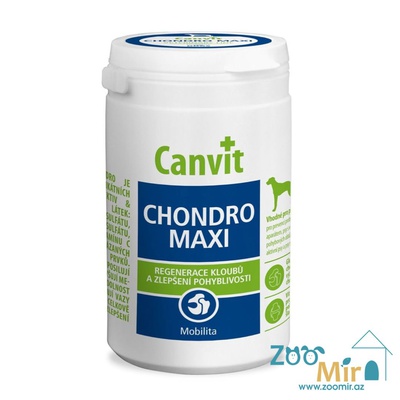 Canvit Chondro Maxi, укрепляет суставы, повышает их механическую прочность, питает связки и сухожилия, способствует улучшению подвижности, для собак, 230 гр