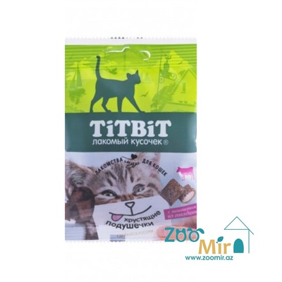 Titbit, хрустящие подушечки для кошек с паштетом из говядины, 30 гр.