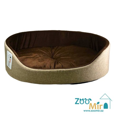 ZooMir, модель лежаки "Матрешка" для мелких пород щенков и котят, 43х30х10 см (размер S)(цвет: коричневый с коричневым)