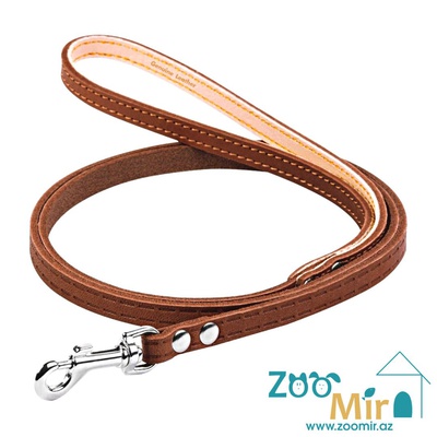 Collar, кожаный поводок для собак мелких пород, 122 см х 14  мм (цвет: коричневый)