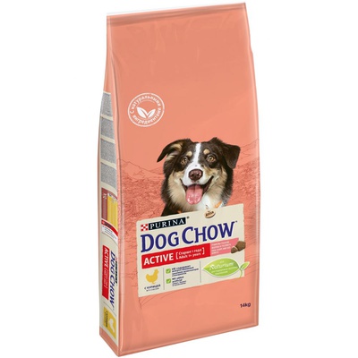 Dog Chow для взрослых активных собак с курицей, 14 кг