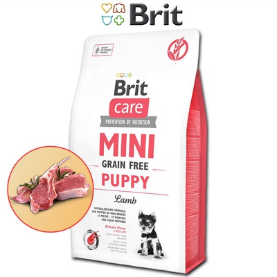 Brit Care Mini Puppy Grain Free беззерновой сухой корм для щенков мелких пород с ягнёнком, 7 кг