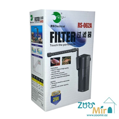 RS Electrical Filter RS-062A, губчатый фильтр, встроенный погружной насос, для аквариумов