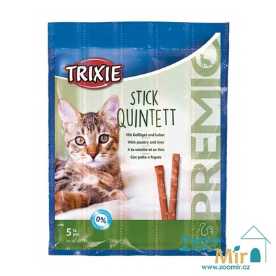 Trixie Stick Quintett, лакомство для кошек - палочки со вкусом птицы и печени, 5 гр. (цена за 1 палочку)