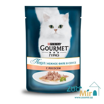 Gourmet, влажный корм для кошек с лососем, 85 гр