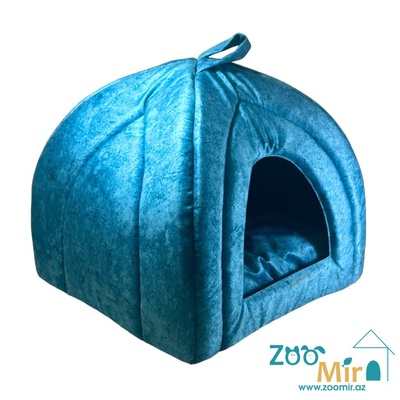 Zoomir, модель "Купол", домик для мелких пород собак и кошек, 40х35х34 см (цвет: голубой мрамор)