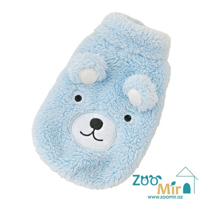 Tu, модель "Blue Bear", утеплённая плюшевая жилетка, для собак малых пород, 3 - 4 кг (размер L)