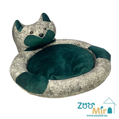 Zoomir, модель “Cat #2” лежак для мелких пород собак и кошек, 60х60х29 см (цвет: зеленый)