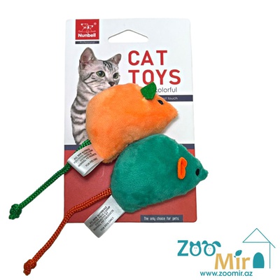 Nunbell Cat Toys, игрушка в форме мышек (набор из 2 мышек), для котят и кошек (цена за 1 набор)